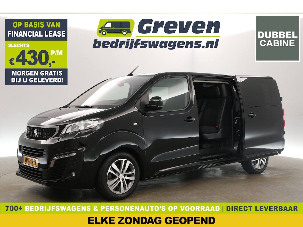 Peugeot Expert - 2.0 BlueHDI L3H1 | Dubbele Cabine | 5 Persoons | 177PK Automaat 360Camera 2xSchuifdeur Air - AutoWereld.nl