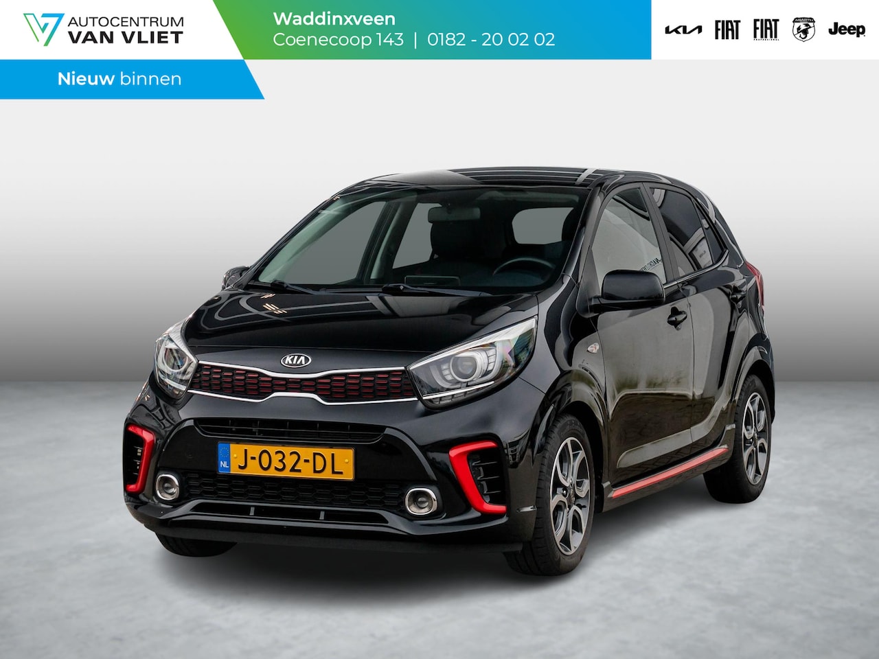 Kia Picanto - 1.0 MPi GT-Line Edition l Navigatie l Lederlook interieur l GT-line l Lage km Stand l voll - AutoWereld.nl