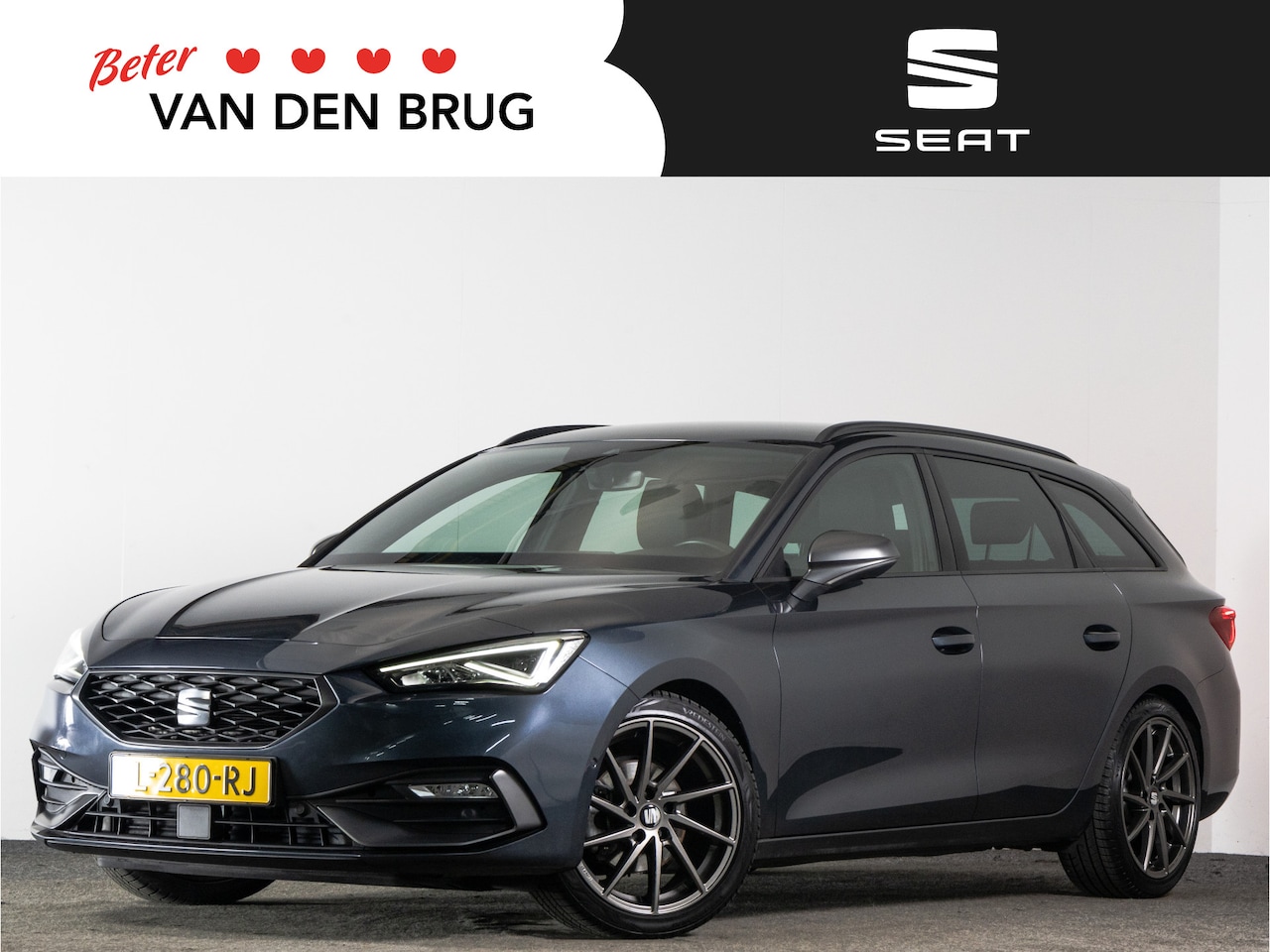 Seat Leon Sportstourer - 1.5 eTSI 150pk AUTOMAAT FR Business Intense | Trekhaak | Adaptieve cruise control | Parkee - AutoWereld.nl