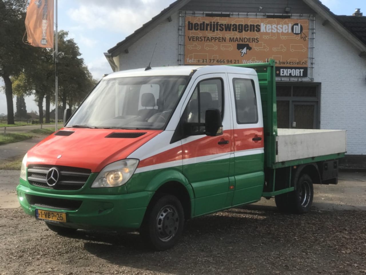 Mercedes-Benz Sprinter - 511 CDI Euro 4 L2H1 DC 7-Pers Pick-Up Open Laadbak Airco Cruise Trekhaak 3.5t - AutoWereld.nl