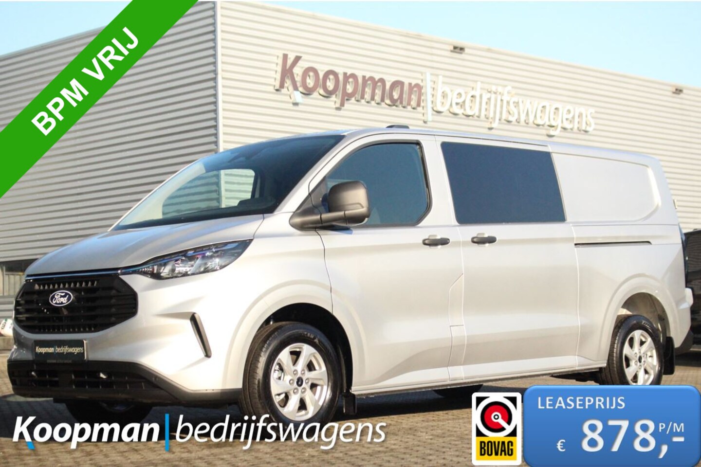 Ford Transit Custom - 320 2.0TDCI 170pk Automaat | L2H1 Trend DC | 4x4 | AWD | L+R Zijdeur | Stoel + Stuurverwar - AutoWereld.nl