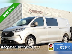 Ford Transit Custom - 320 2.0TDCI 170pk Automaat | L2H1 Trend DC | 4x4 | AWD | L+R Zijdeur | Stoel + Stuurverwar