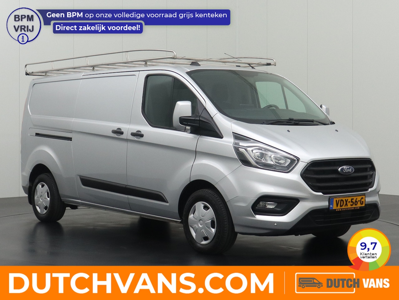 Ford Transit Custom - 2.0TDCI Lang | 2xSchuifdeur | Imperiaal | Navigatie | 3-Persoons | Airco | Cruise - AutoWereld.nl