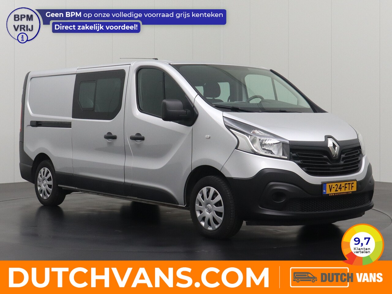 Renault Trafic - 1.6 dCi T29 L2H1 DC Comfort Energy | Navigatie | 3-Persoons | Airco | Cruise - AutoWereld.nl