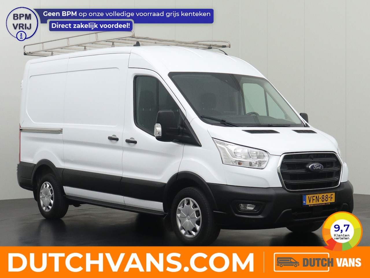 Ford Transit - 2.0TDCI 130Pk Automaat L2H2 Imperiaal | Trekhaak | Navigatie | Camera | 3-Persoons | Airco - AutoWereld.nl