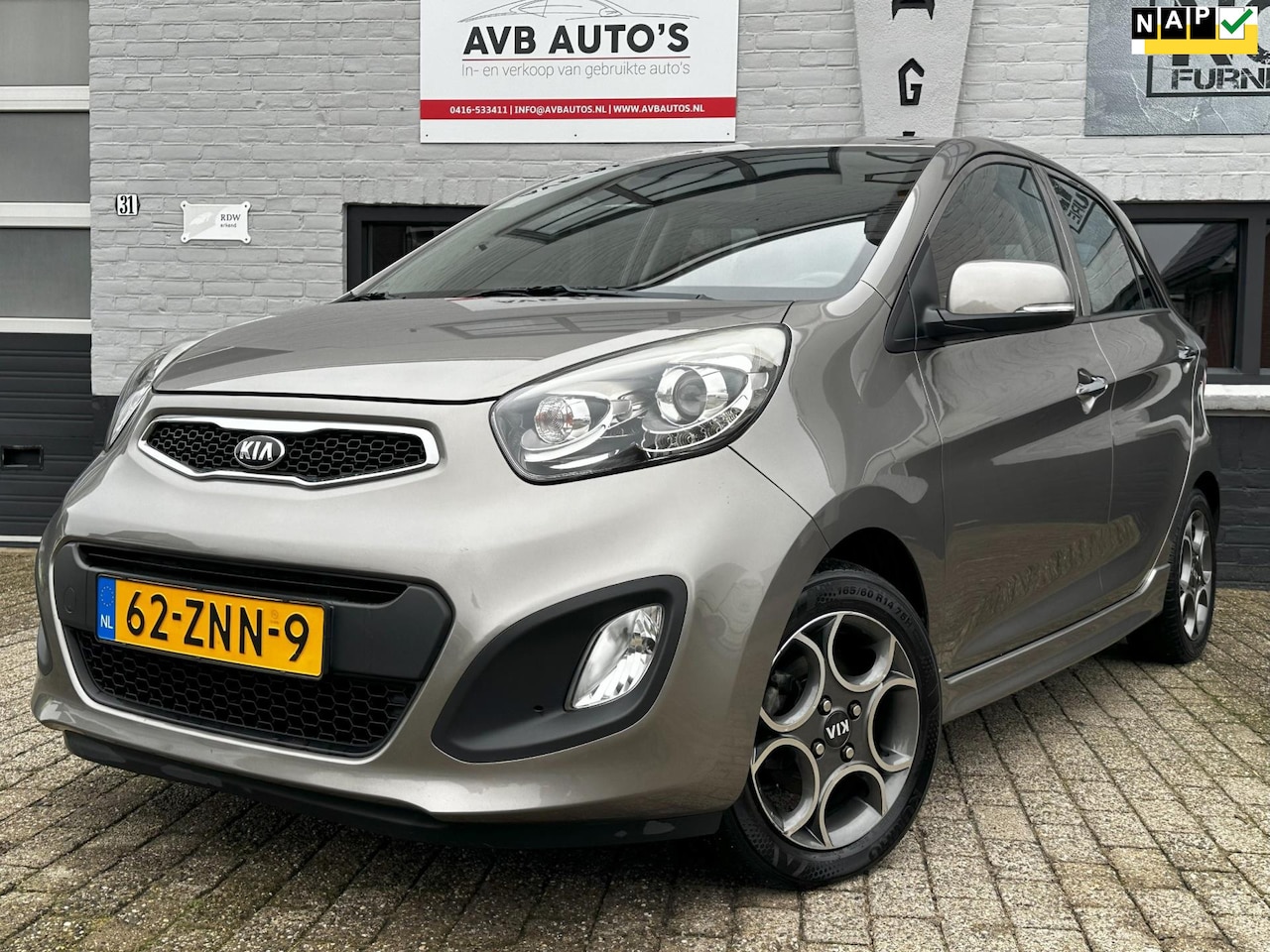 Kia Picanto - 1.0 CVVT Design Edition Airco Leder PDC USB AUX - AutoWereld.nl