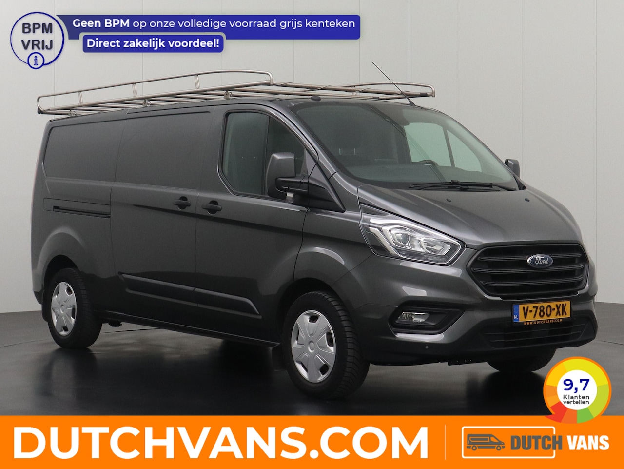 Ford Transit Custom - 2.0TDCI 130PK Lang Achterdeuren | Imperiaal | Trekhaak | Betimmering | Airco | Camera - AutoWereld.nl