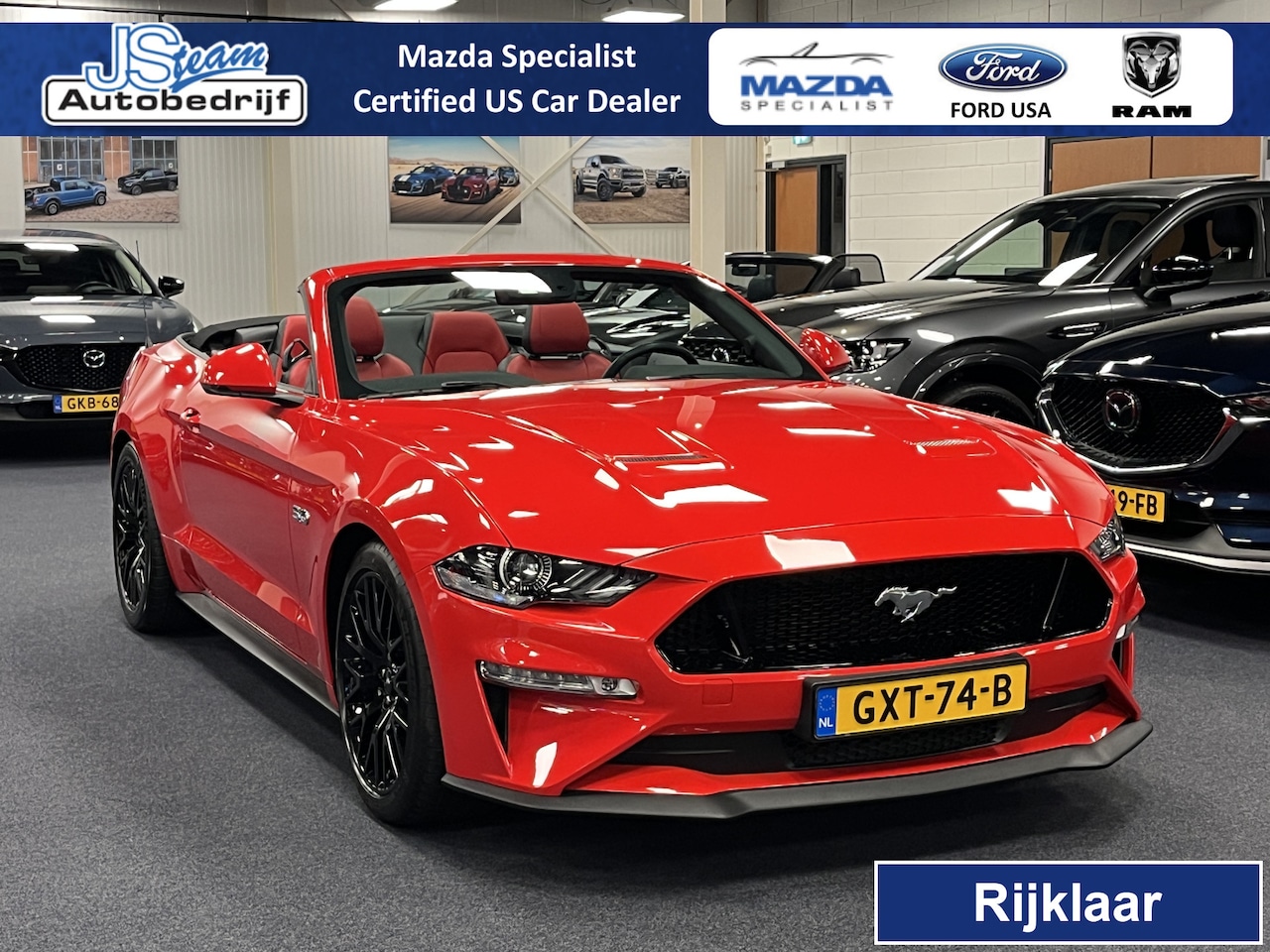 Ford Mustang Convertible - USA 5.0i V8 GT Premium 450PK Automaat Custom Pack - AutoWereld.nl