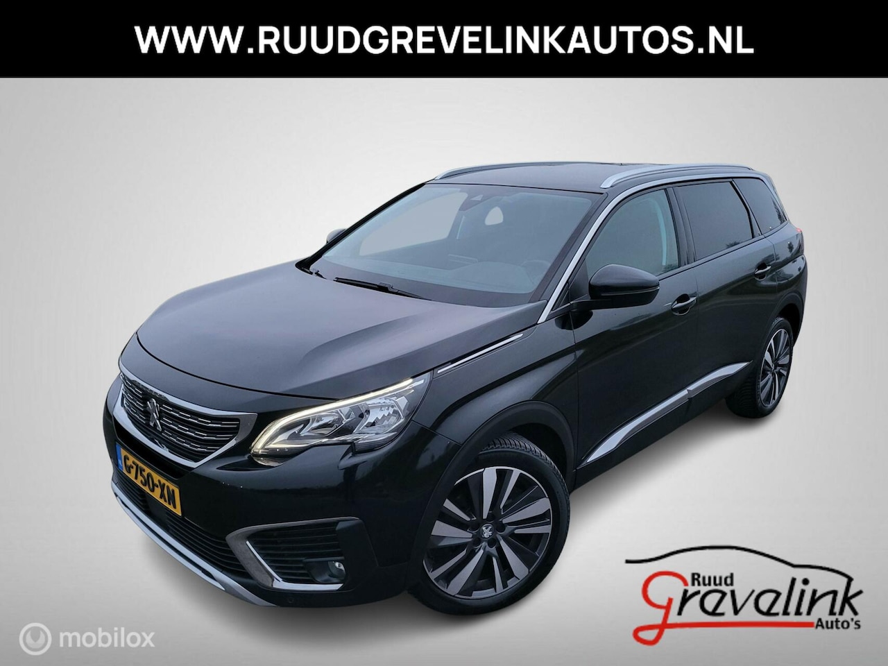 Peugeot 5008 - 1.2 PT 131 PK AUTOMAAT / EAT8 7 PERSOONS Navi 1/2Leer 19"Velg DonkerGlas Camera Chroom - AutoWereld.nl