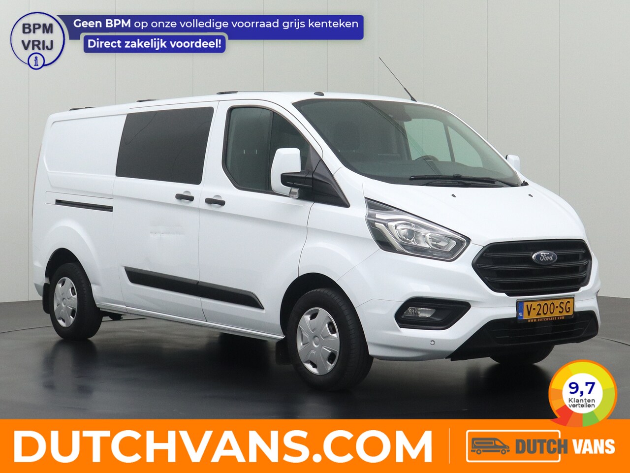 Ford Transit Custom - 2.0TDCI 130PK Lang | 2xSchuifdeur | Dakdragers | Navigatie | Camera | Cruise | Trekhaak | - AutoWereld.nl