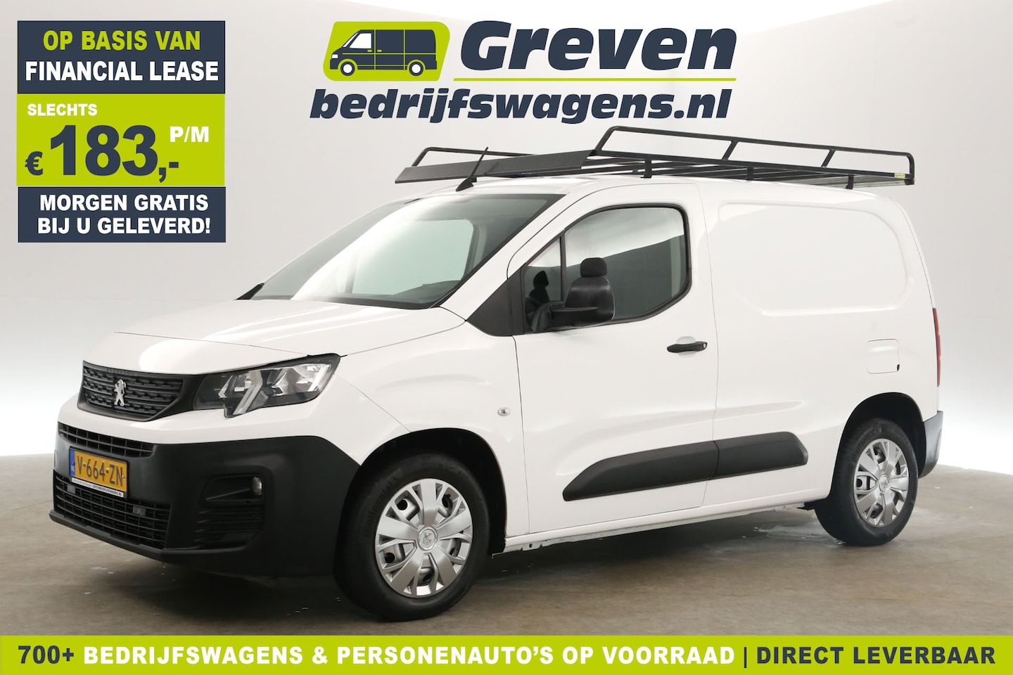 Peugeot Partner - 1.6 BlueHDI L1H1 Airco Cruise Carplay Imperiaal  Parkeersensoren Elektrpakket - AutoWereld.nl