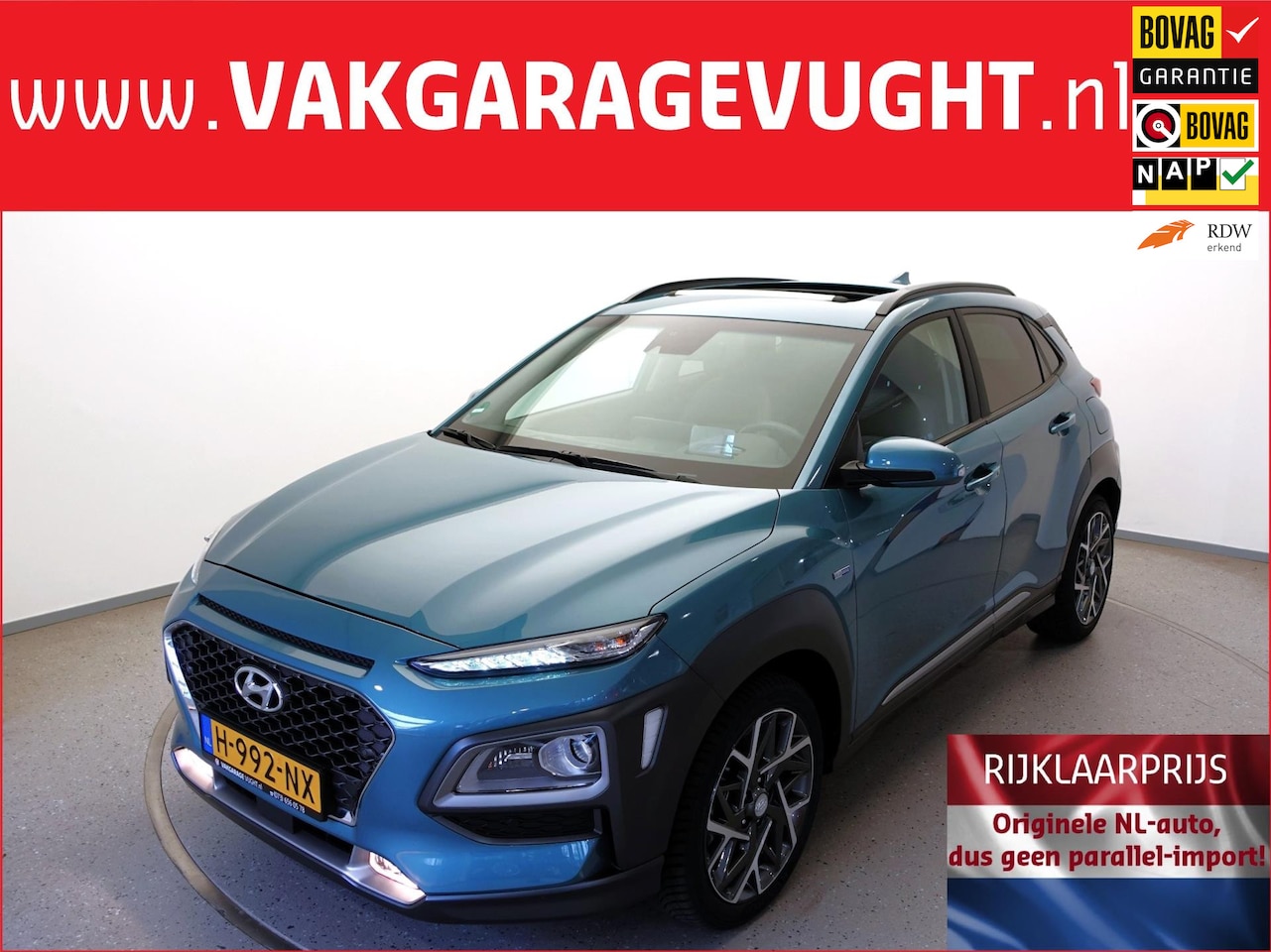 Hyundai Kona - HYBRID 1.6-16V GDi 142pk "Premium Sky" AUTOMAAT - AutoWereld.nl