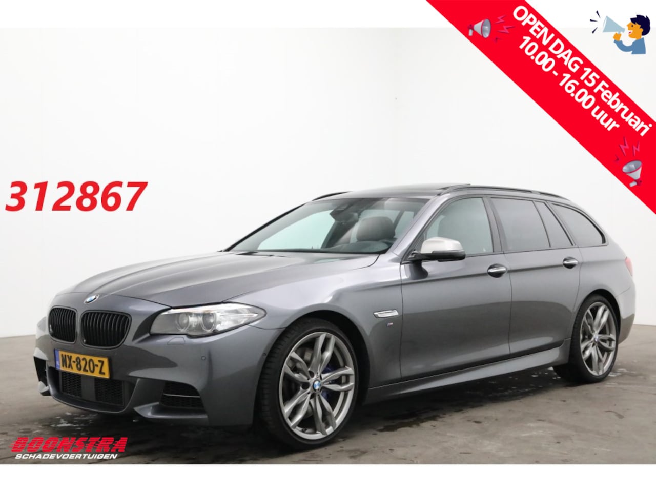 BMW 5-serie Touring - M550xd Pano ACC HUD H/K Memory 360° AHK 183.393 km! - AutoWereld.nl