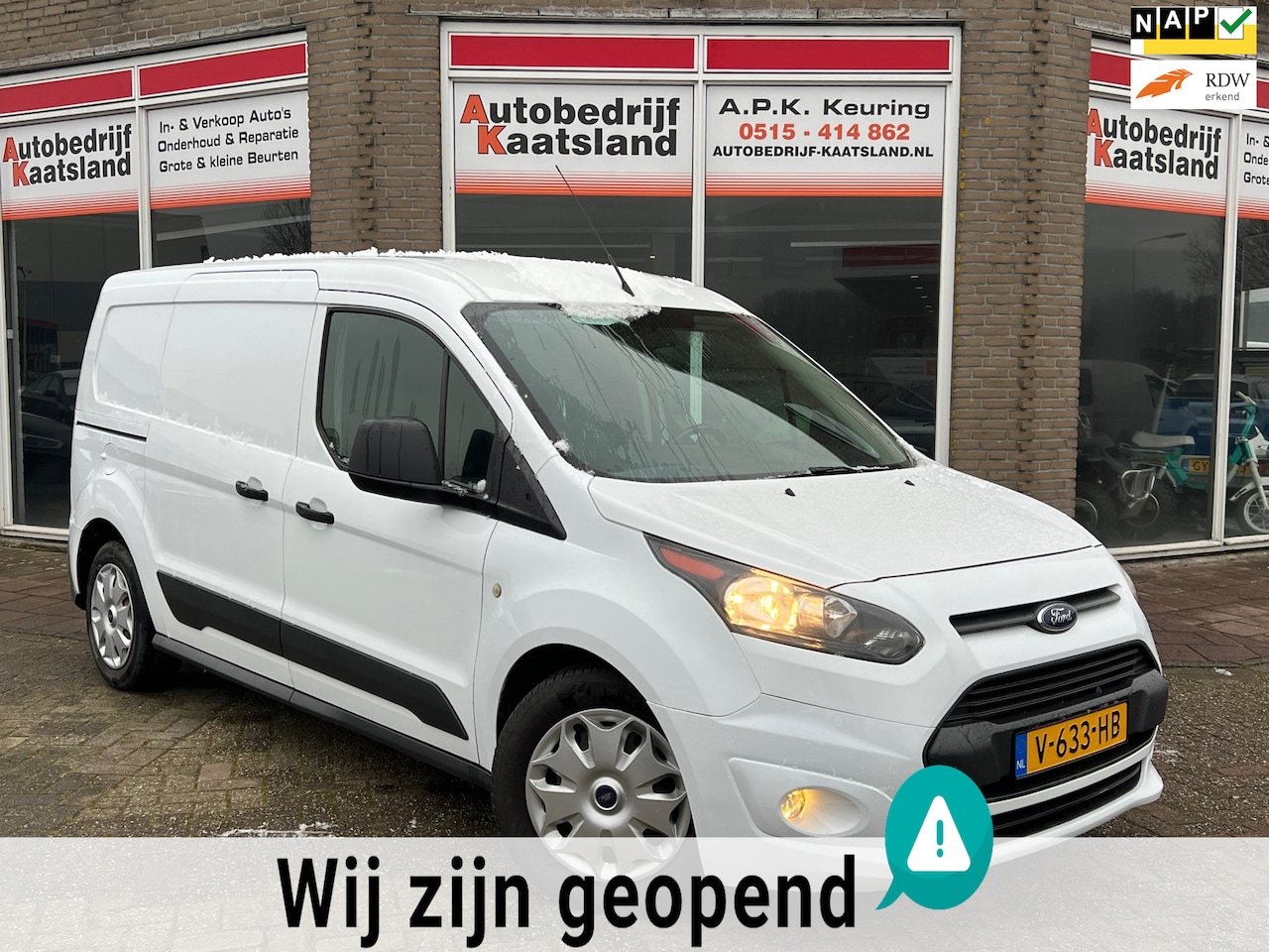 Ford Transit Connect - 1.5 TDCI L2 Trend BTW - 3 Zits - Trekhaak - Airco - 2017 - AutoWereld.nl