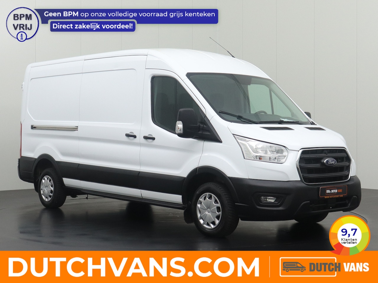 Ford Transit - 2.0TDCI 130PK L3H2 | Airco | Cruise | 3-Persoons | Betimmering - AutoWereld.nl