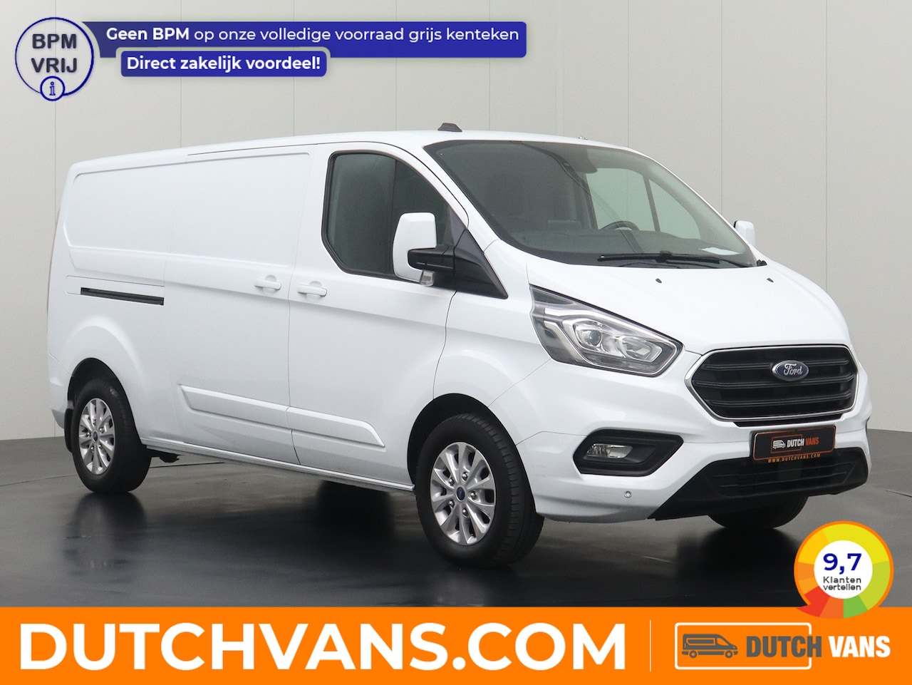 Ford Transit Custom - 2.0TDCI 130PK Lang Limited | Achterdeuren | Multimedia | Betimmering | 3-Peresoons - AutoWereld.nl