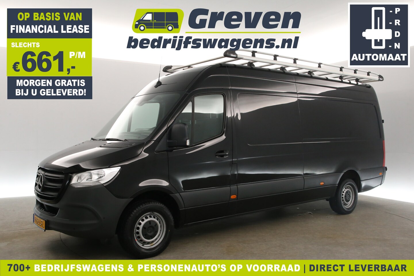 Mercedes-Benz Sprinter - 1.9 CDI L3H2 191PK Automaat Airco Cruise Camera Carplay Imperiaal Ladder 3 Persoons DAB+ P - AutoWereld.nl