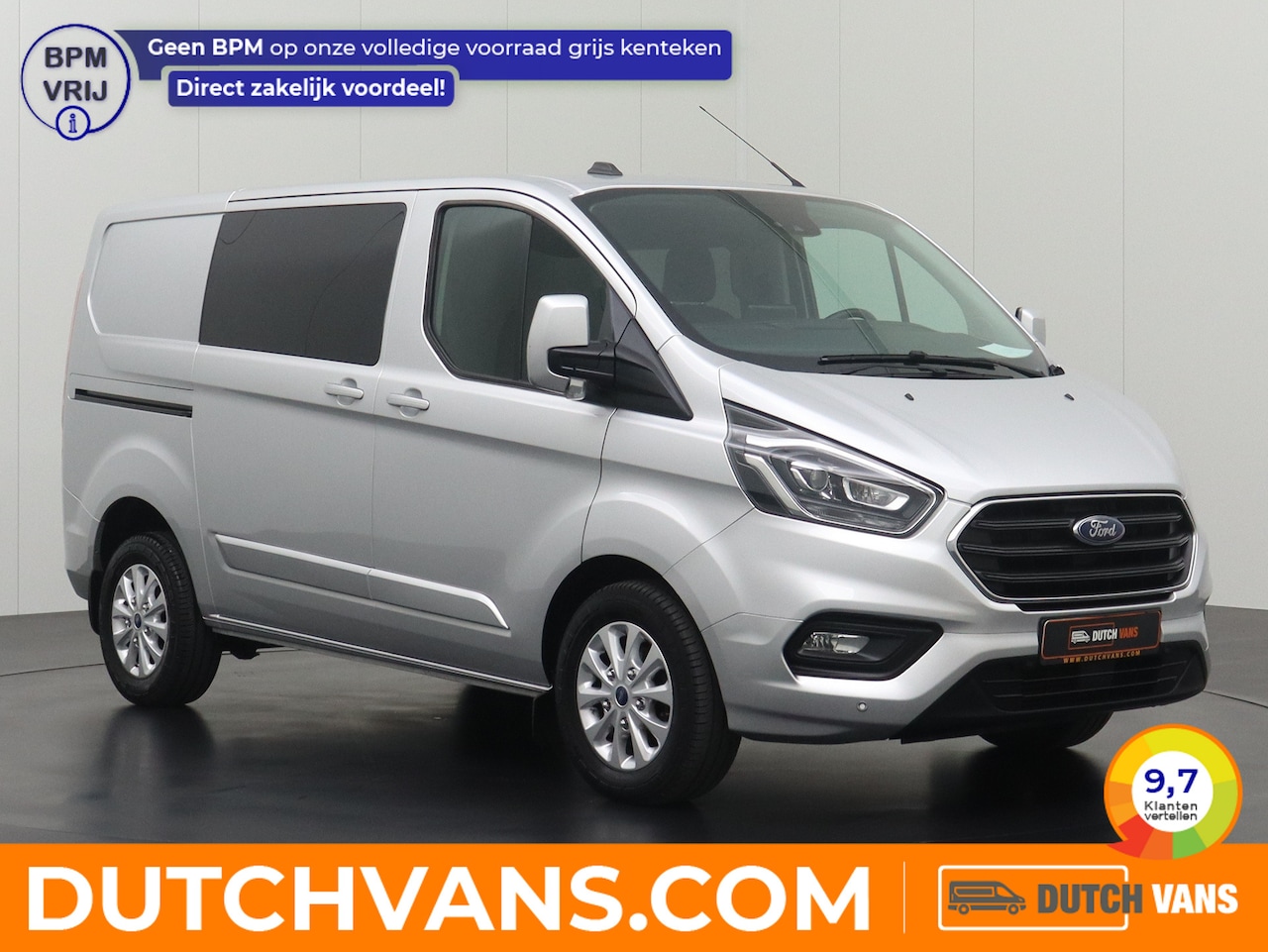 Ford Transit Custom - 2.0TDCI 130PK Automaat Dubbele Cabine | 2xSchuifdeur | Navigatie | Camera | Airco | Cruise - AutoWereld.nl