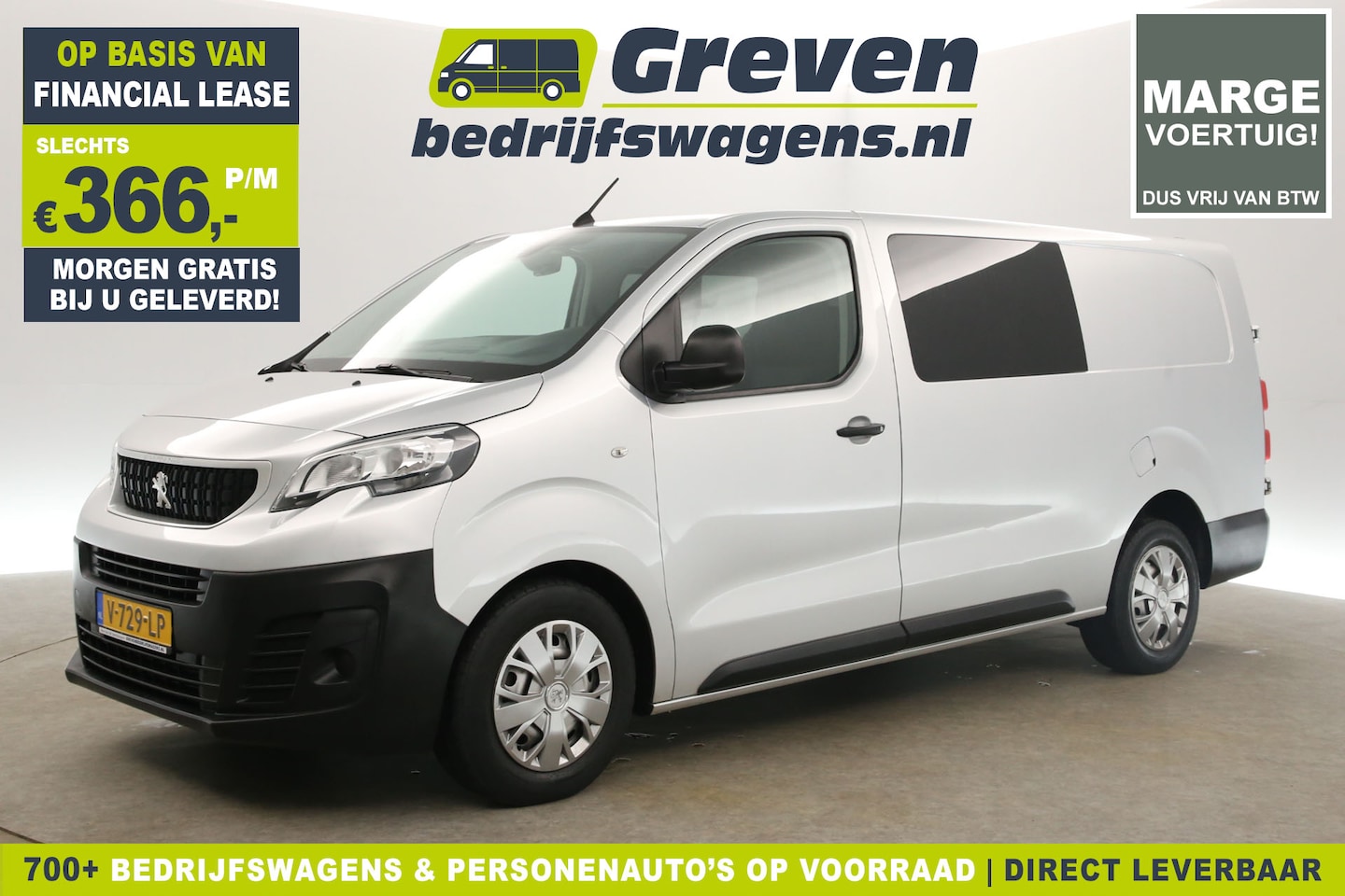 Peugeot Expert - 231L 2.0 BlueHDI L3H1 | MARGE! | Dubbele Cabine | 5 Persoons Airco Cruise Trekhaak PDC - AutoWereld.nl