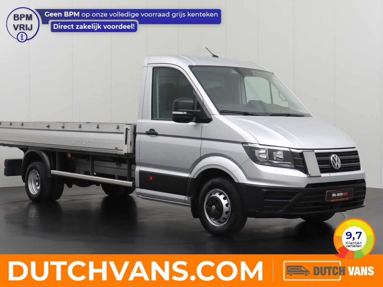 Volkswagen Crafter - 2.0TDI 177PK OpenLaadbak Dubbellucht | Trekhaak | Airco | Navigatie | Airco | 3-Persoons - AutoWereld.nl