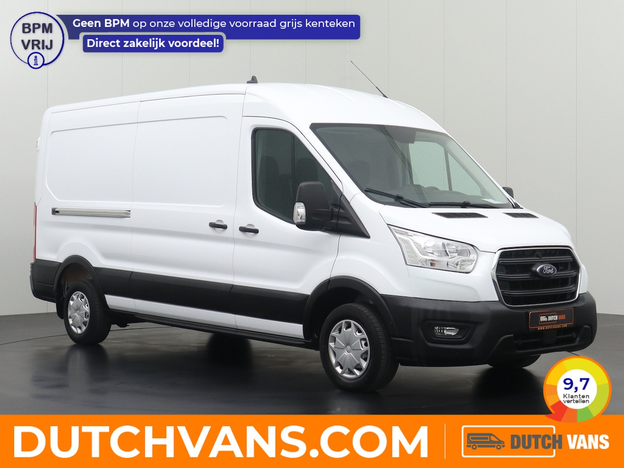 Ford Transit - 2.0TDCI 130PK L3H2 | Airco | Cruise | 3-Persoons | Betimmering - AutoWereld.nl