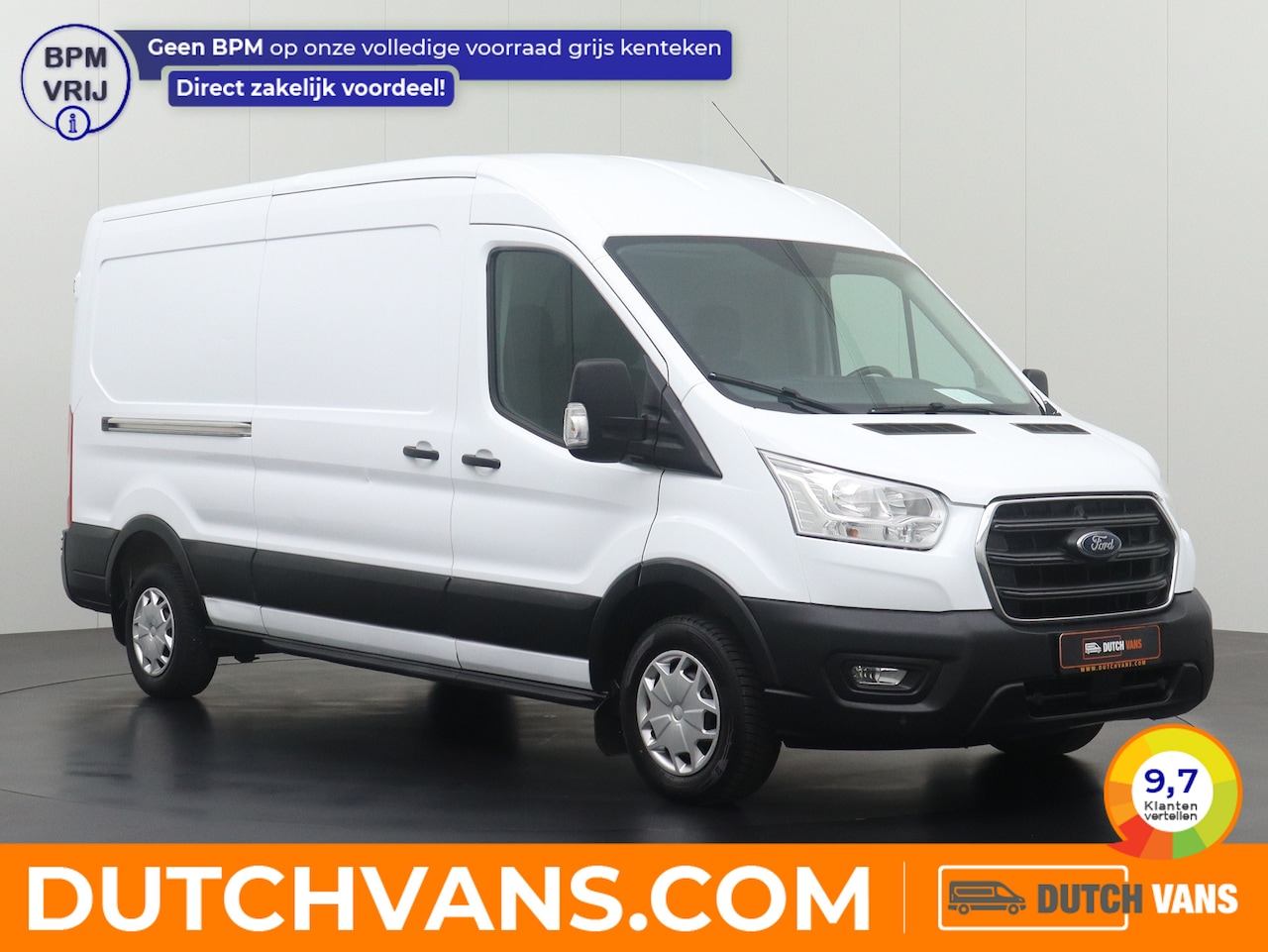 Ford Transit - 2.0TDCI 130PK L3H2 | Airco | Cruise | 3-Persoons | Betimmering - AutoWereld.nl