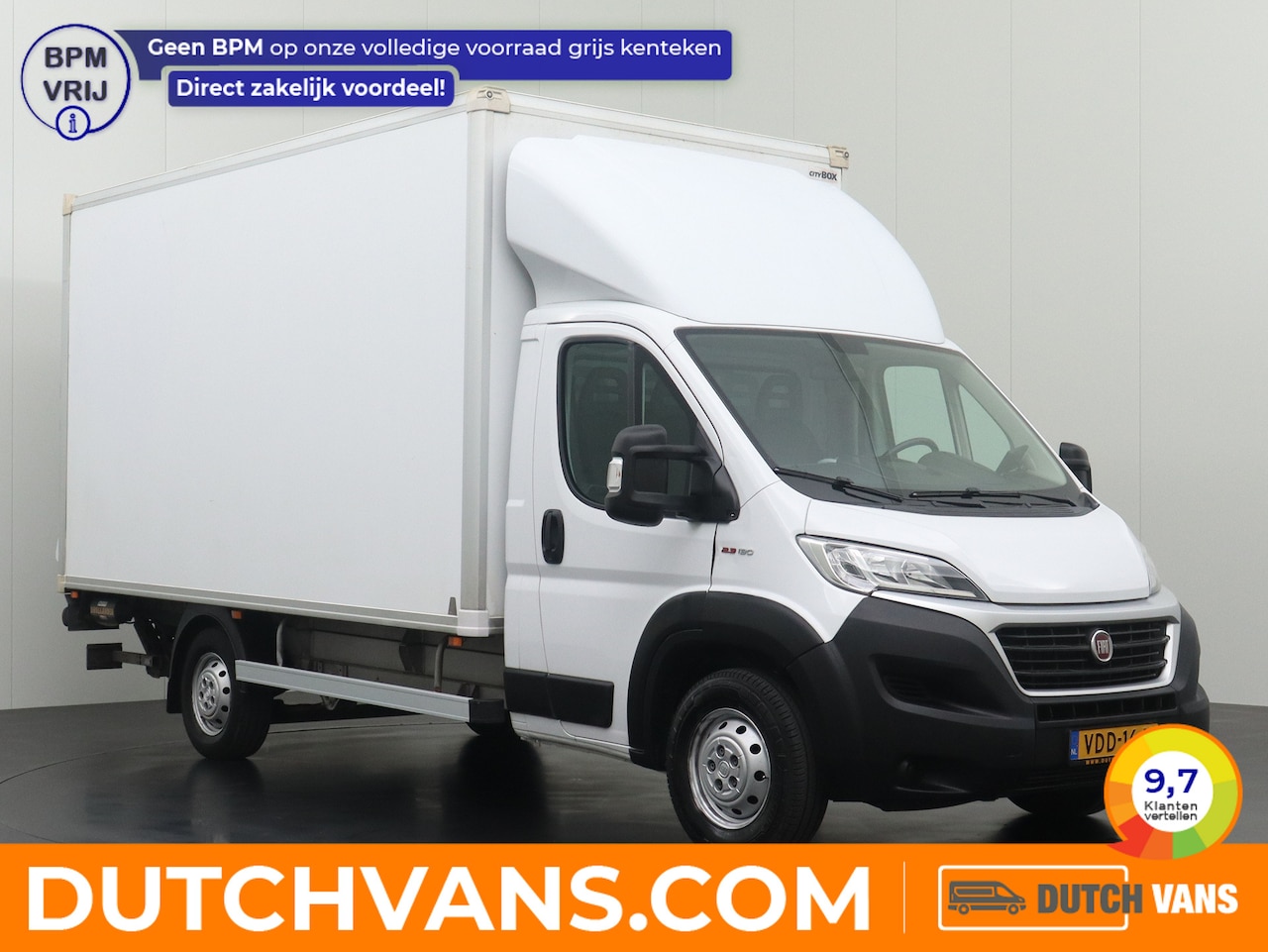 Fiat Ducato - 2.3 MultiJet 130PK Bakwagen+Laadklep | Navigatie | Camera | Dakspoiler | 3-Persoons - AutoWereld.nl