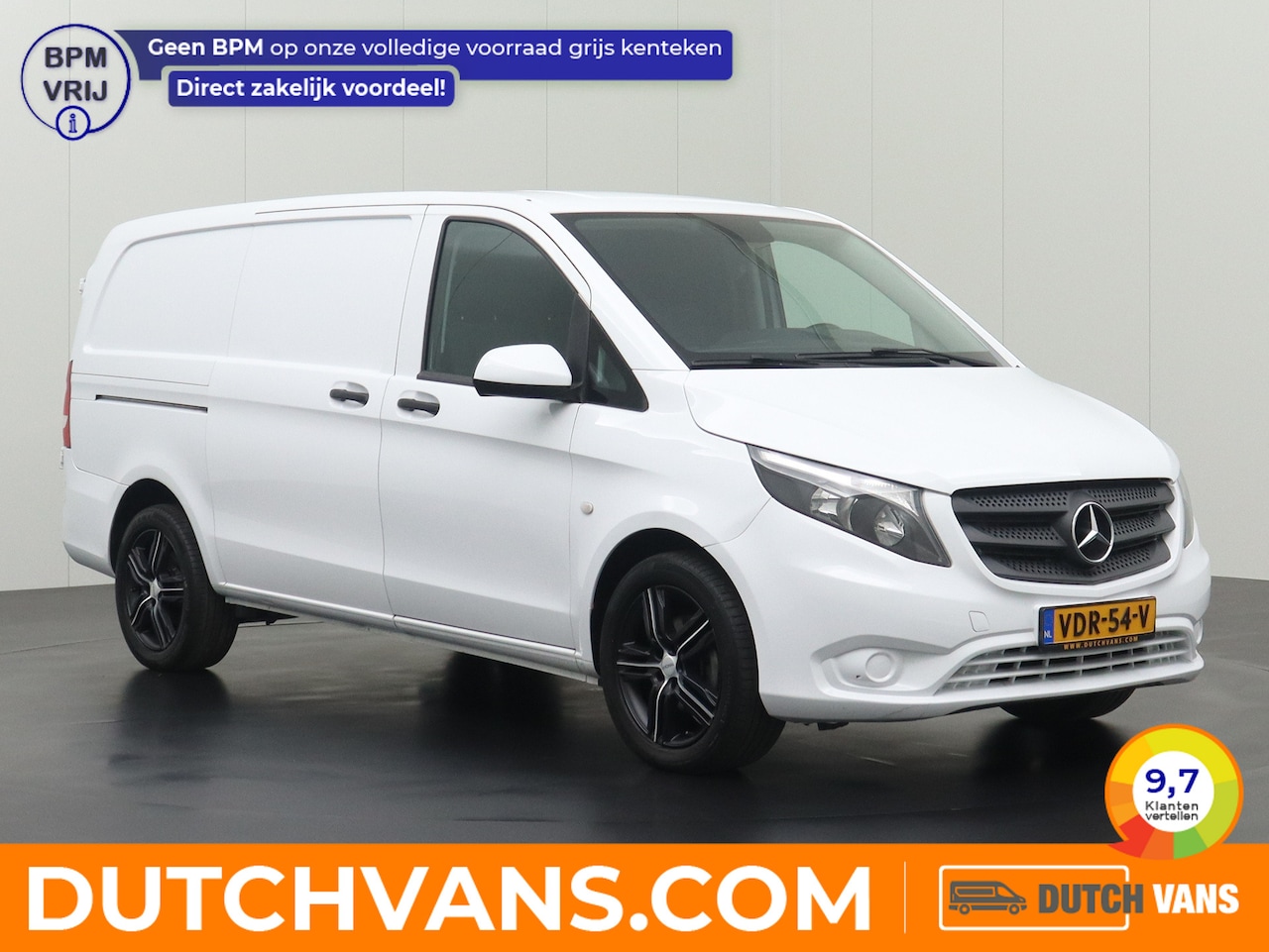 Mercedes-Benz Vito - 111CDI Lang Achterdeuren | Airco | Cruise | 3-Persoons - AutoWereld.nl