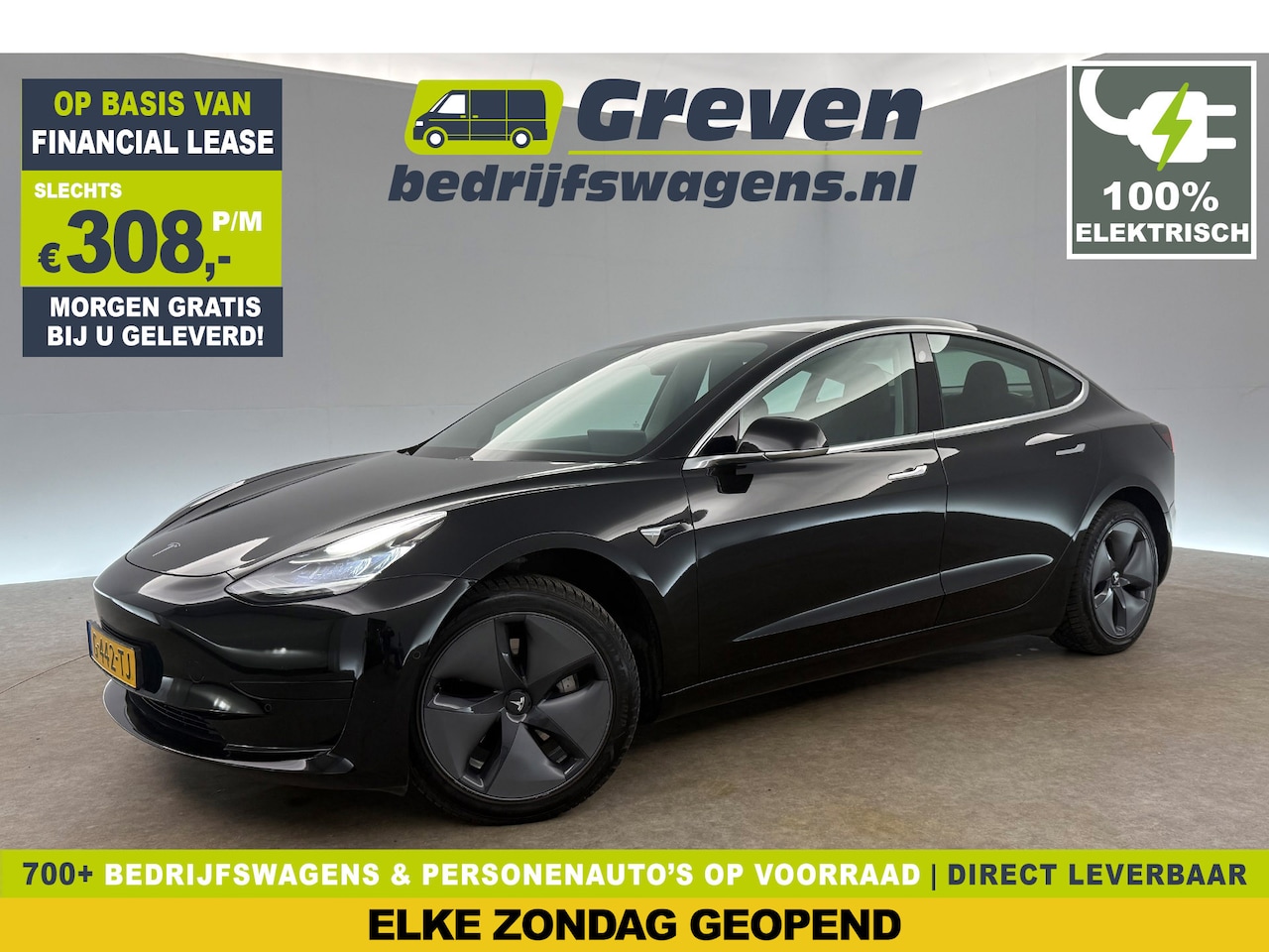 Tesla Model 3 - Standard RWD Plus 60 kWh Autopilot 360Camera Pano LED Clima Trekhaak Navigatie Virtual Sto - AutoWereld.nl