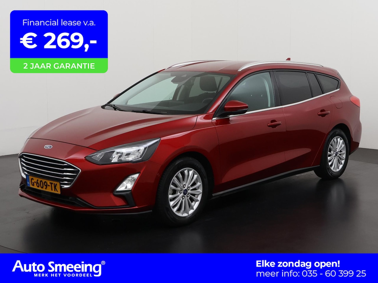 Ford Focus Wagon - 1.0 EcoBoost Titanium | Trekhaak Uitklap | Stuur & Stoelverwarming | ACC | Zondag Open! - AutoWereld.nl