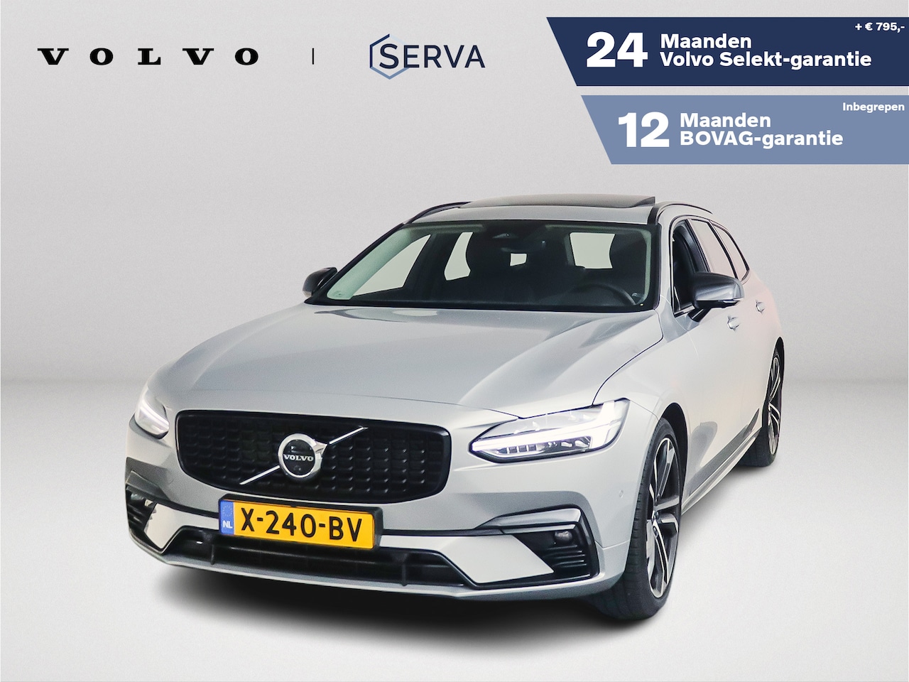 Volvo V90 - B5 Aut. Ultimate Dark | Panoramadak | Harman Kardon | 360º camera | Stoel- en stuurverwarm - AutoWereld.nl