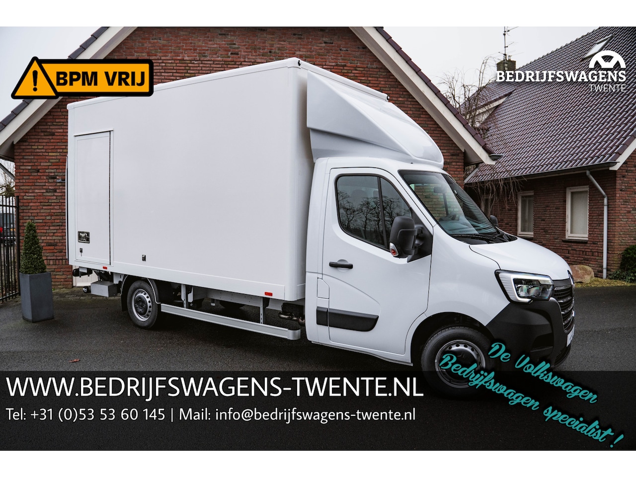 Renault Master - 2.3 dCi 165 PK Bakwagen met Laadklep en zijdeur Rechts Airco | Cruise Control | LxBxH 420x - AutoWereld.nl