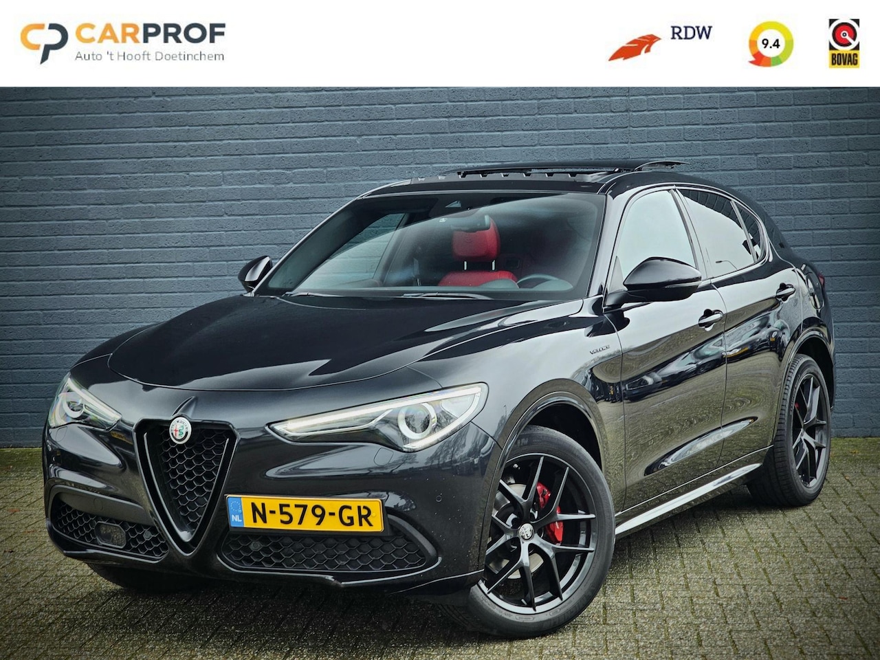 Alfa Romeo Stelvio - 2.0 T AWD Veloce / TREKHAAK / ROOD LEDER / PANO / BTW - AutoWereld.nl