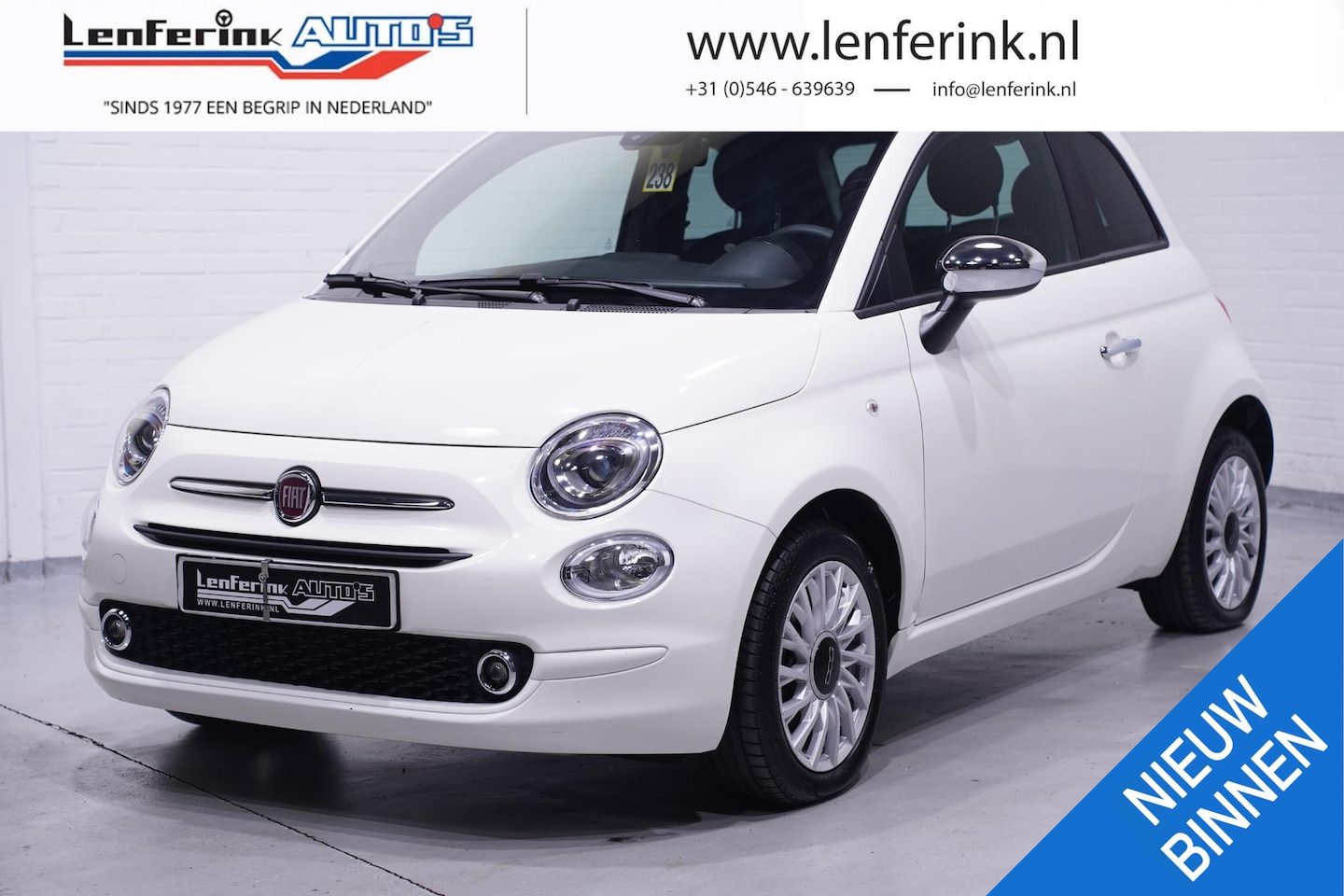 Fiat 500 - 1.0 Hybrid 70 pk Airco, Apple Carplay, 15" LMV Cruise Control, PDC achter, 1e Eigenaar - AutoWereld.nl