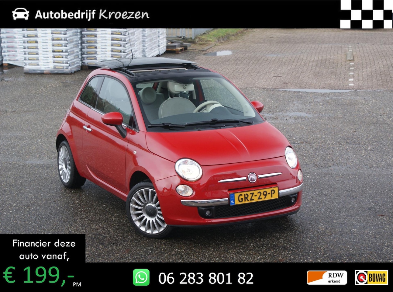 Fiat 500 - 1.2 Lounge | Pano | Airco | - AutoWereld.nl