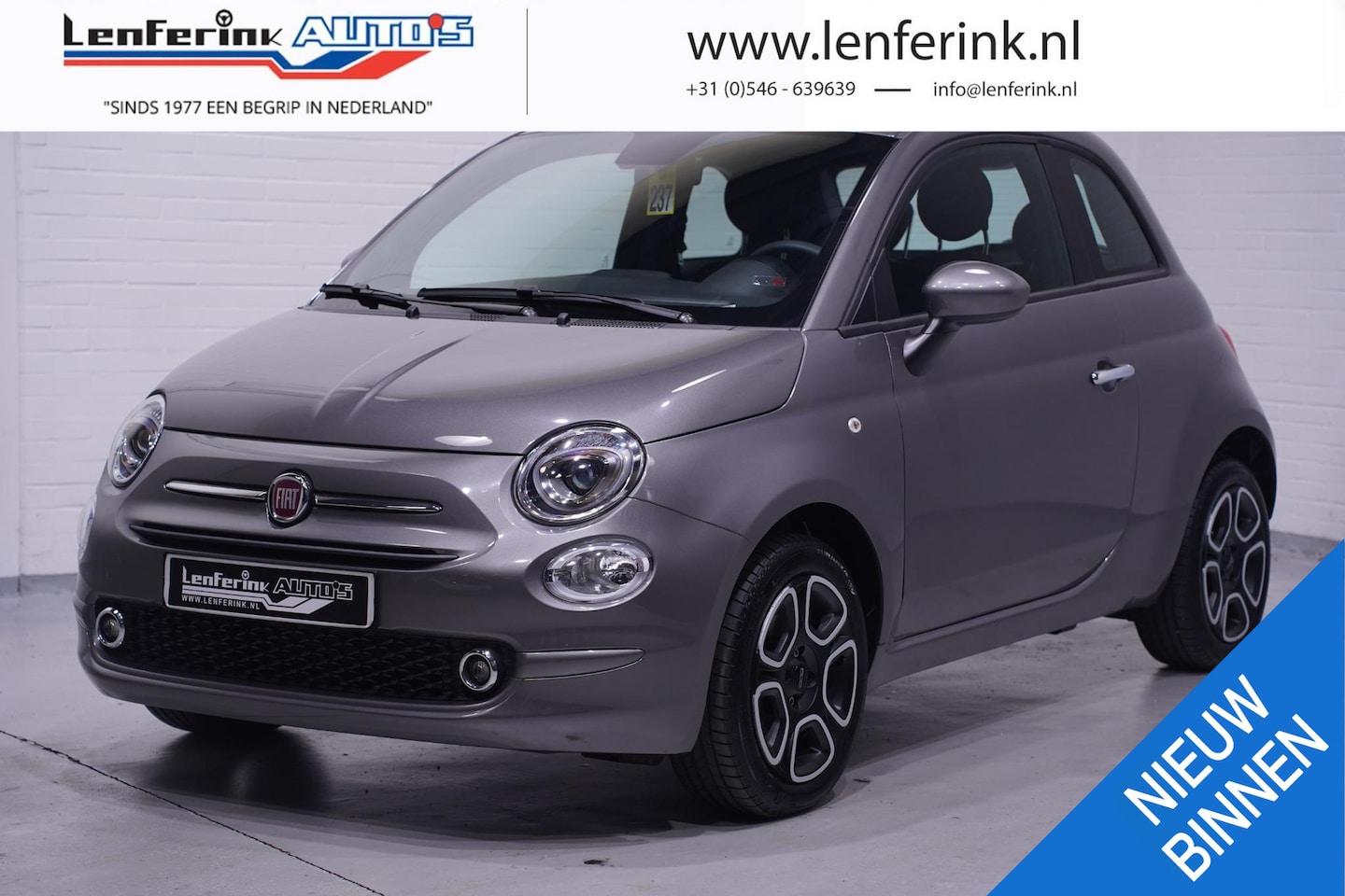 Fiat 500 - 1.0 Hybrid 70 pk Airco ECC, Apple Carplay Cruise Control, DAB+, PDC achter, 1e Eigenaar - AutoWereld.nl