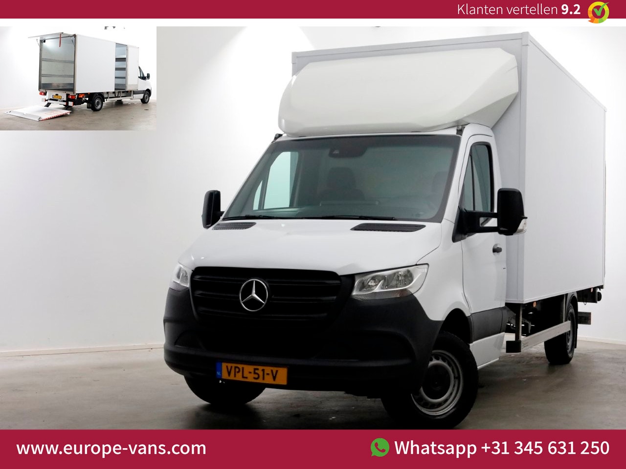 Mercedes-Benz Sprinter - 314 CDI 143pk E6 Bakwagen met laadklep en zijdeur L440 1080kg laadverm. 04-2022 - AutoWereld.nl