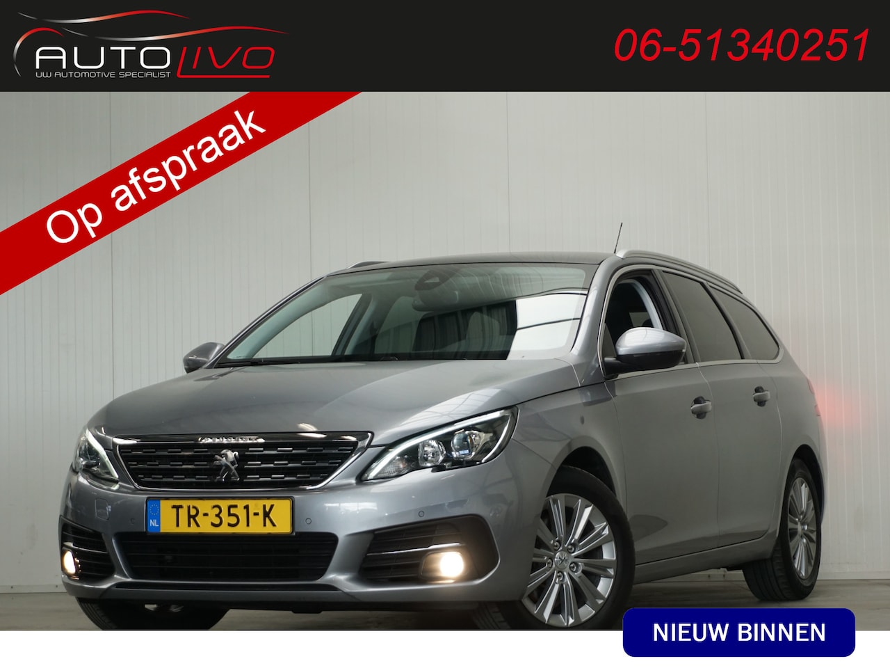 Peugeot 308 SW - 1.2 PureTech Allure 130 PK! PANO H. LEER APPLE CLIMA PDC CRUISE etc. - AutoWereld.nl