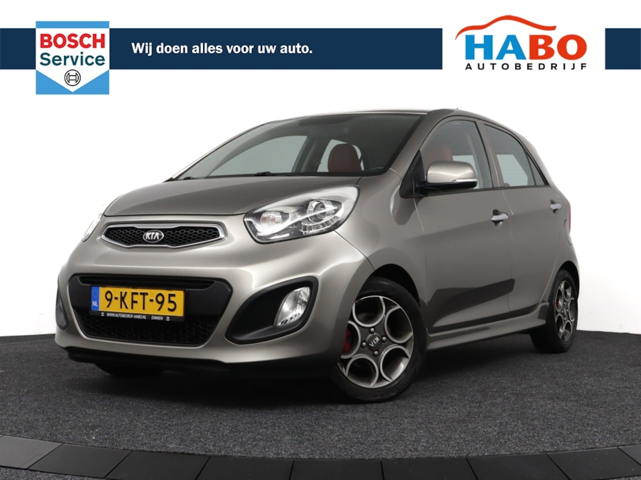 Kia Picanto - 1.0 CVVT DESIGN EDITION 5DRS AC/NAV/KUNST.LEDER/PARK.SENS/LICHT.SENS/LMV - AutoWereld.nl