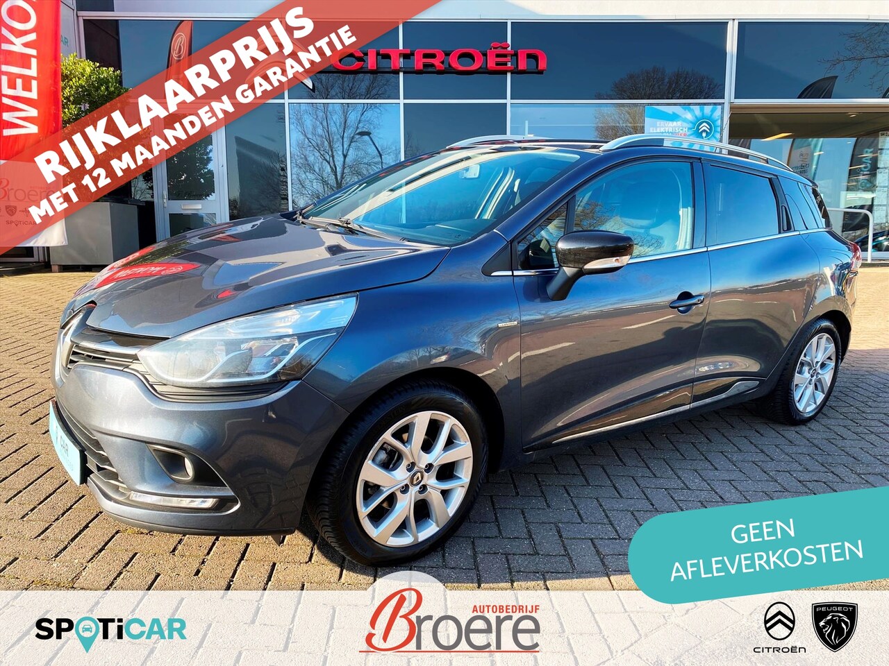 Renault Clio Estate - TCe 90pk Limited | trekhaak, parkeersensoren, navigatie, bluetooth, 16 inch velgen, airco, - AutoWereld.nl