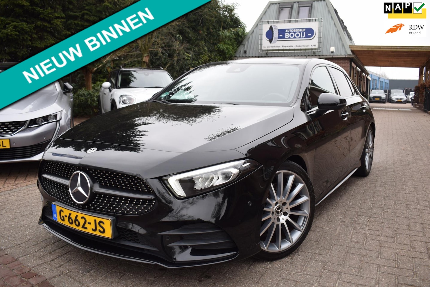 Mercedes-Benz A-klasse - 220 Premium Plus AUTOM/WIDESCREEN/AIRCO-ECC/CRUISE/NAVI/TREKH/PDC V+A/XENON/LMW19 INCH/STO - AutoWereld.nl