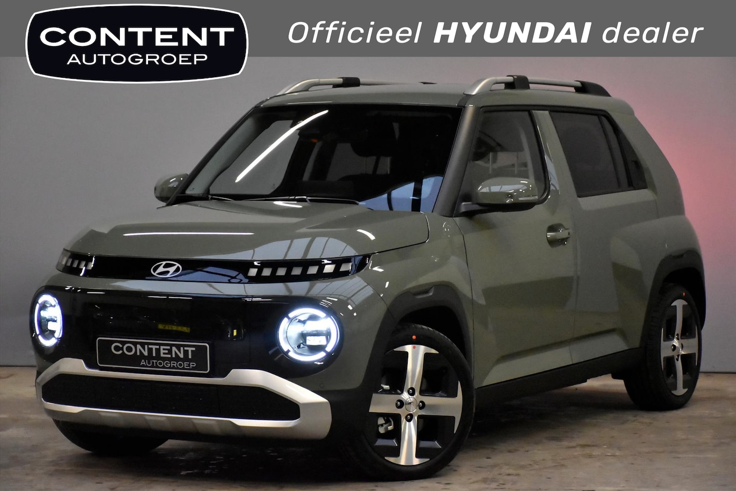 Hyundai Inster - 49 kWh Evolve I Tomboy Khaki I Voorraad auto - AutoWereld.nl