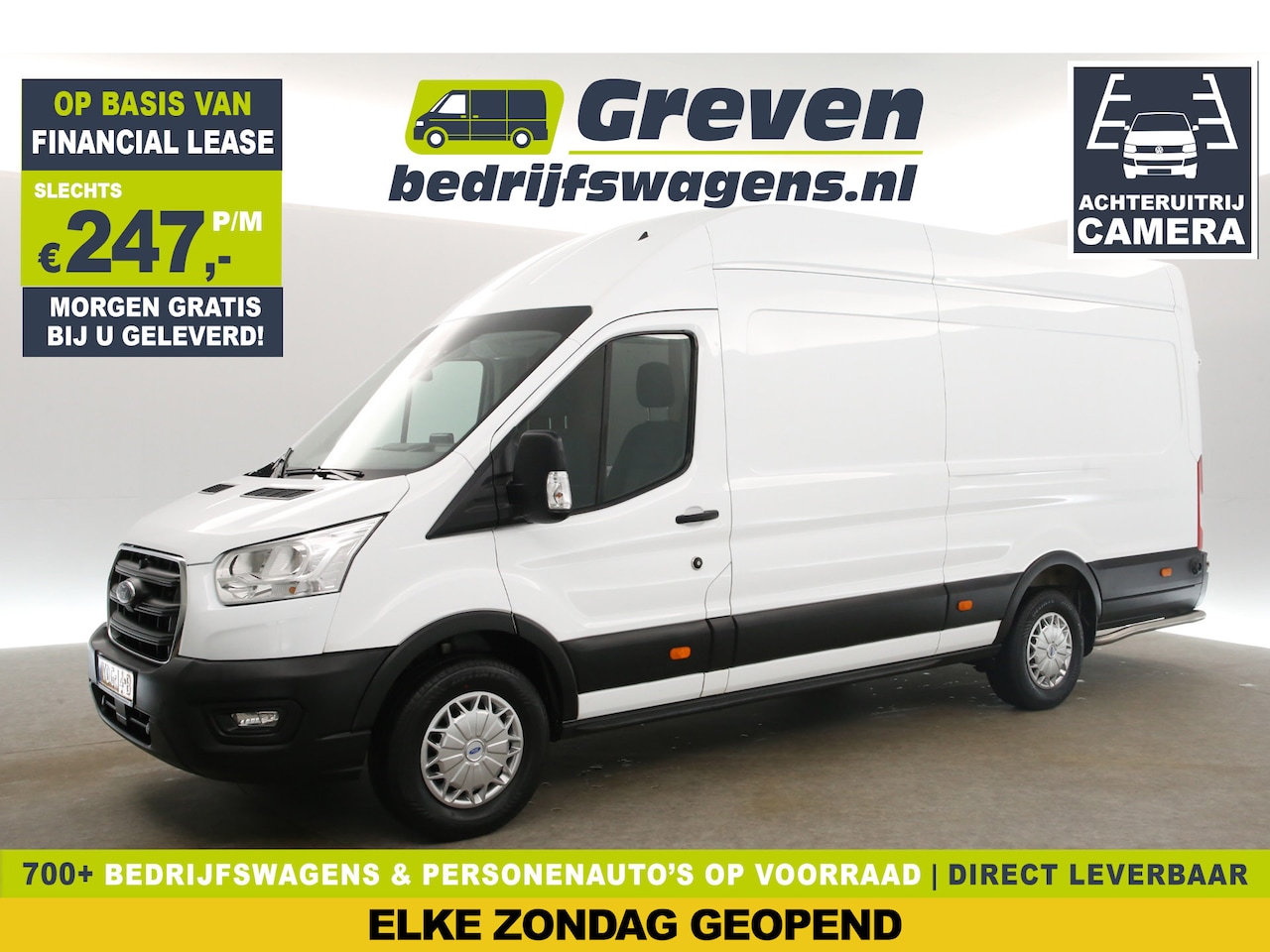 Ford Transit - 350 2.0 TDCI L4H3 Airco Camera Carplay Cruise Parkeersensoren Elektrpakket - AutoWereld.nl