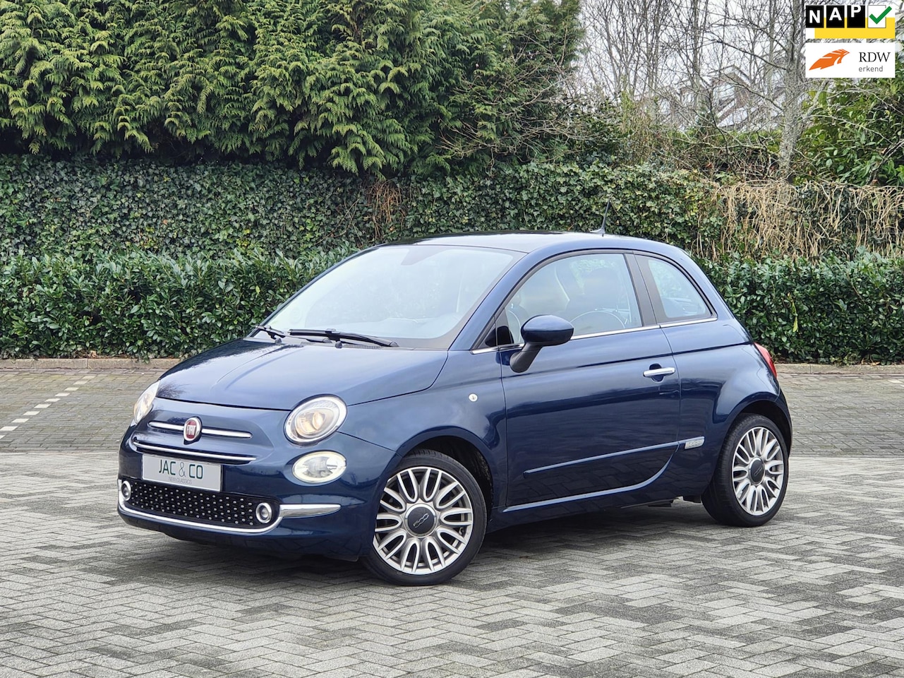 Fiat 500 - 80-PK Lounge NAP-NAVI-SPOTIFY-CLIMATE - AutoWereld.nl