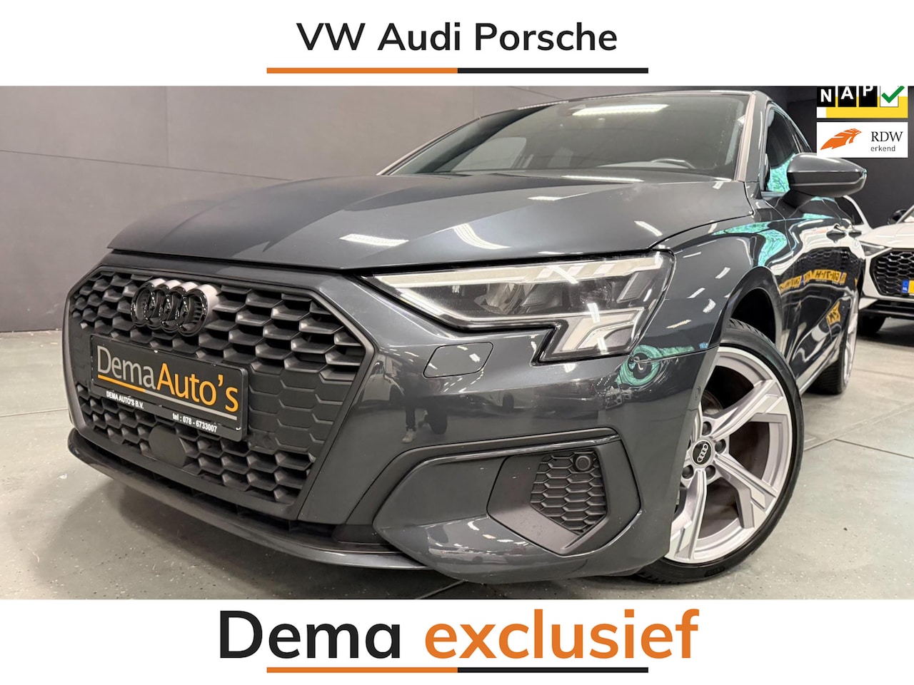 Audi A3 Sportback - 30 tfsi s-tronic S-LINE BLACK-LINE V-COCKPIT/DAB/B&O/CARPLAY/NAVI/LED/ECC/PDC/// - AutoWereld.nl