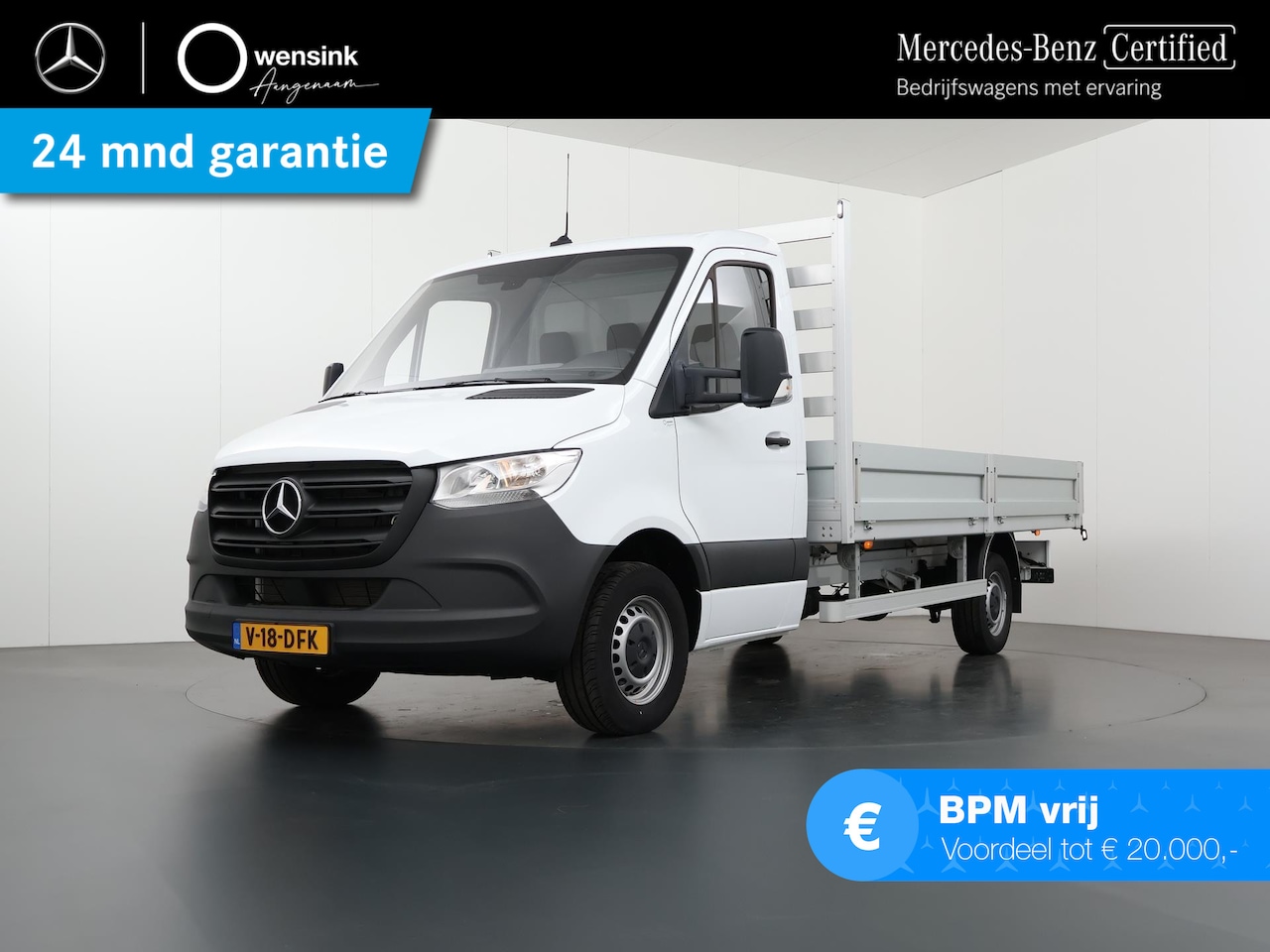 Mercedes-Benz Sprinter - 317 CDI L3 Open Laadbak | Automaat | Carplay | MBUX | Bijrijdersbank | Certified | - AutoWereld.nl