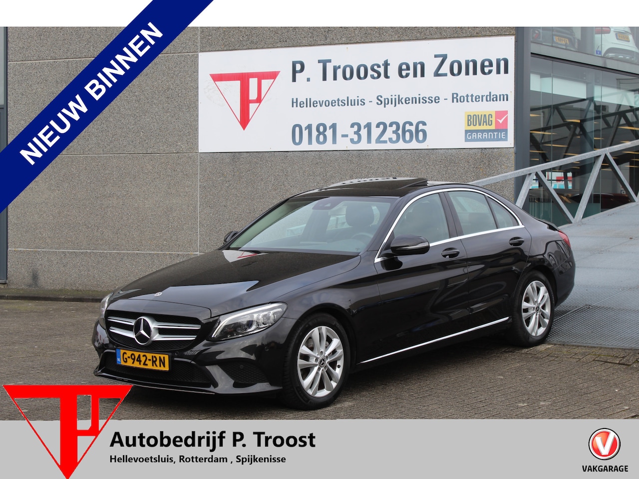 Mercedes-Benz C-klasse - 200 Premium Plus Pack AUTOMAAT/Schuif kanteldak/Cruise control/Dodehoek detectie/Navigatie - AutoWereld.nl