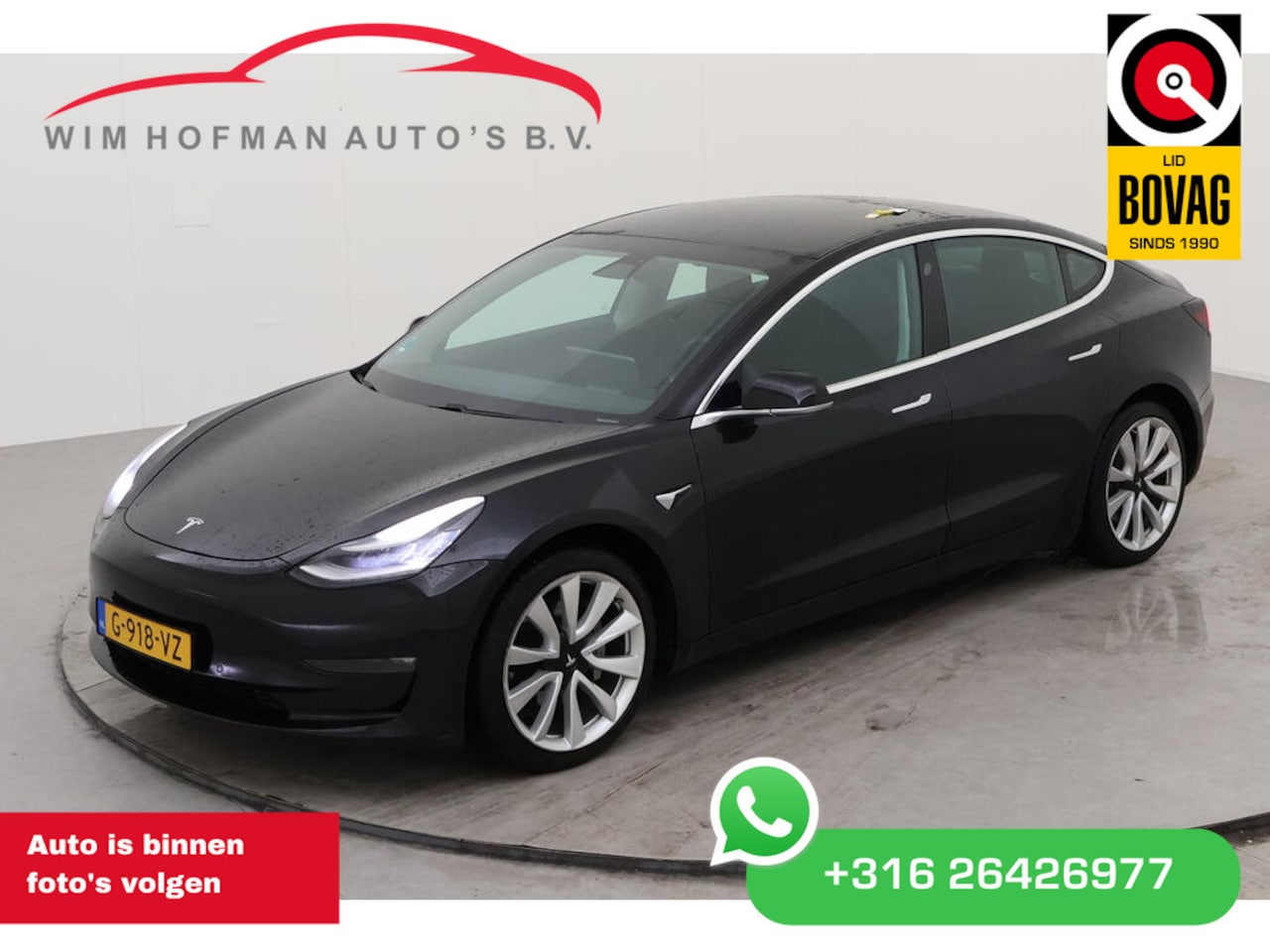 Tesla Model 3 - Long Range RWD Long Range AWD 75 kWh 19"Trekhaak Full Self Driving geleverd Pakket Camera Leder Panodak - AutoWereld.nl