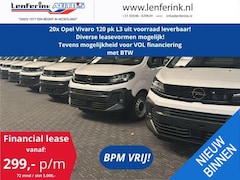 Opel Vivaro - 120 pk L3H1 Navi, BPM Vrij, Nwe Model, Lane Assist Airco, Cruise Control, 3-Zits, Div. Lea