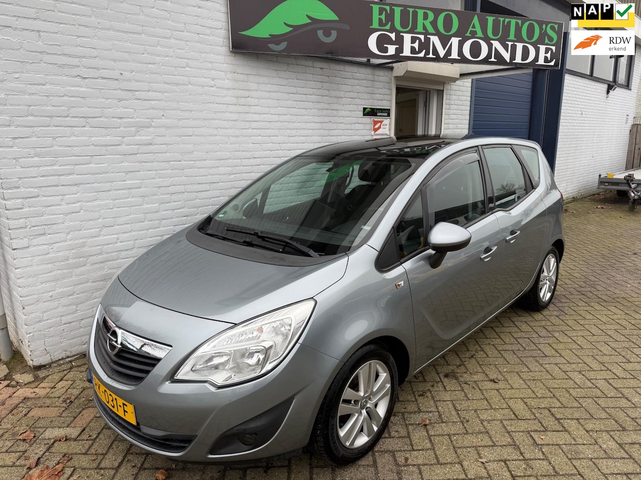 Opel Meriva - 1.4 Turbo exclusive PANORAMA AIRCO ELECTRA PAKKET ZEER GOED ONDERHOUDEN - AutoWereld.nl